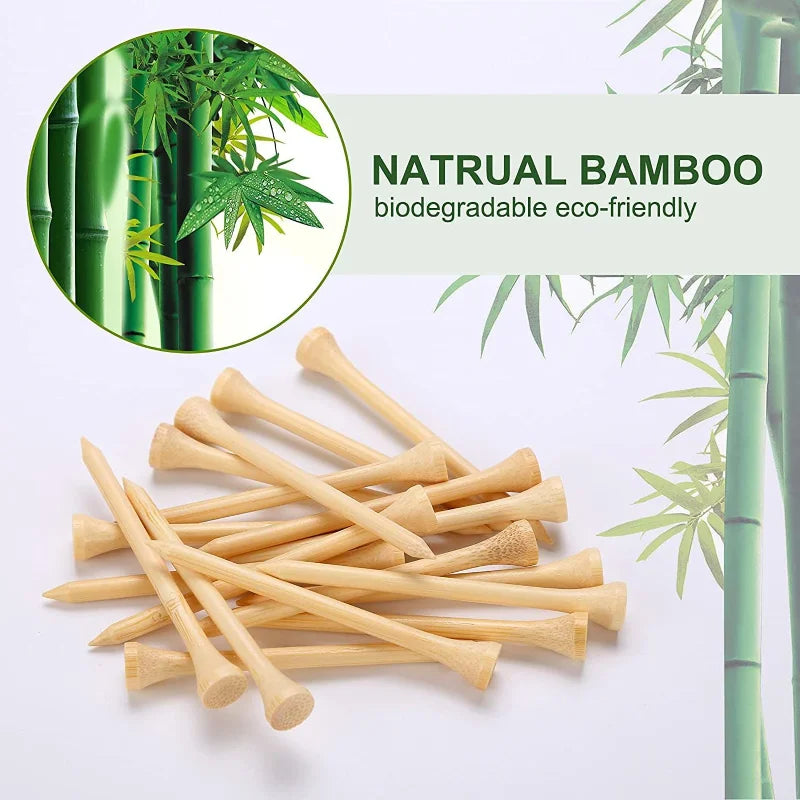 50pcs/lot Golf Tees Wooden Tee Bamboo