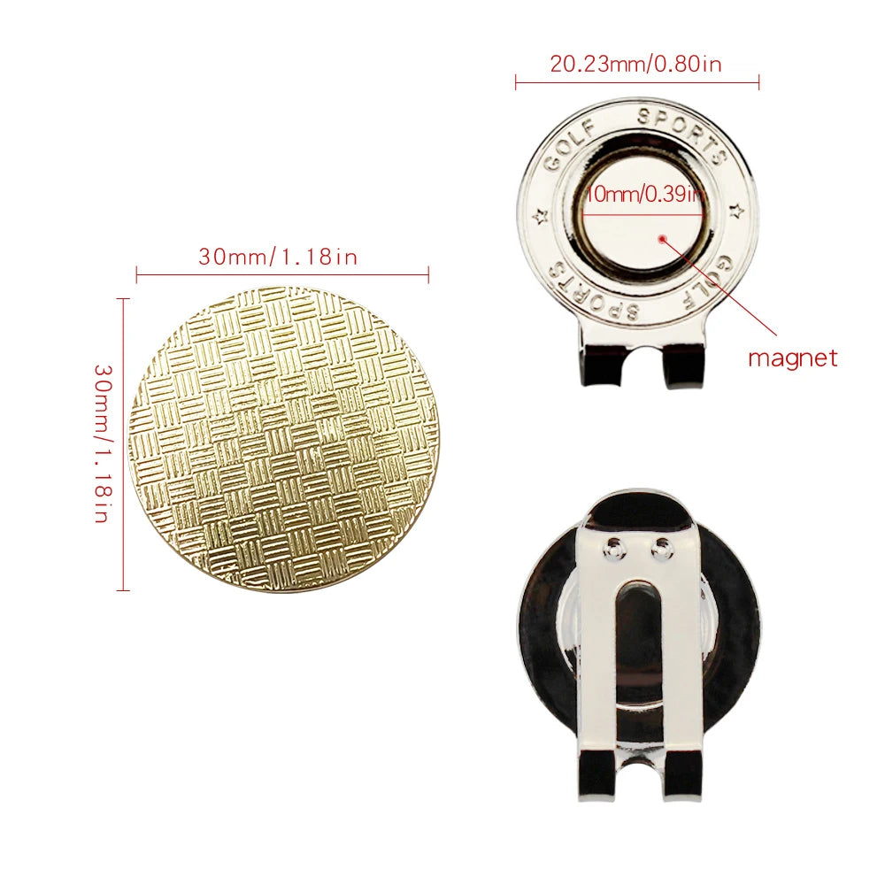 Golf Ball Marker With Hat Clip